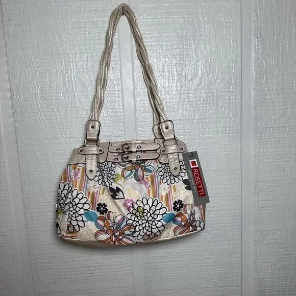 Rosetti Vegan Purse twist handle shoulder bag floral flower - Picture 14 of 16